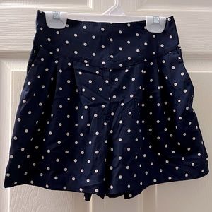 High waisted polka dot shorts
